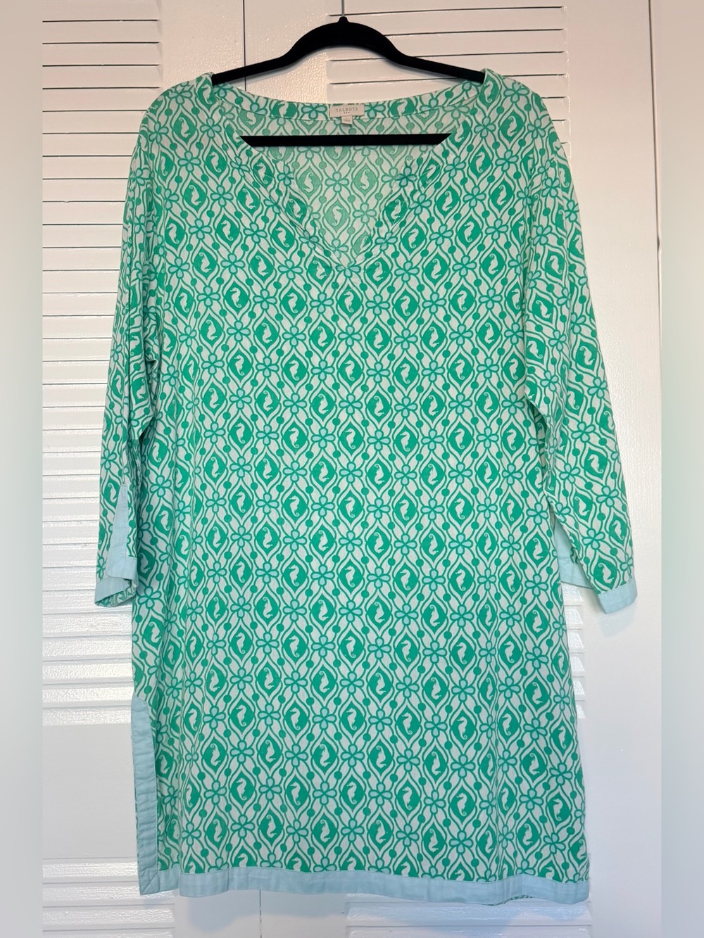 Talbot’s Women’s Green and Blue Tunic Top